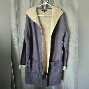 Olivia Sky Hooded Cardigan Duster NWT Size M Charcoal Grey